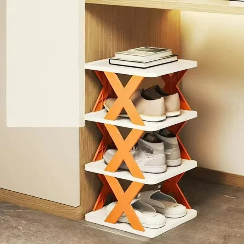 5-Layer Shoe Rack 👟🧢 | Stackable & Versatile 🛠️✨