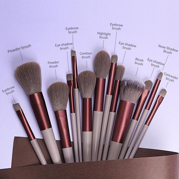 Beautious 13-Pcs Makeup Brush Set 🎨✨ Soft Hair Brushes for Powder, Eyeshadow & More 💄🖌️
