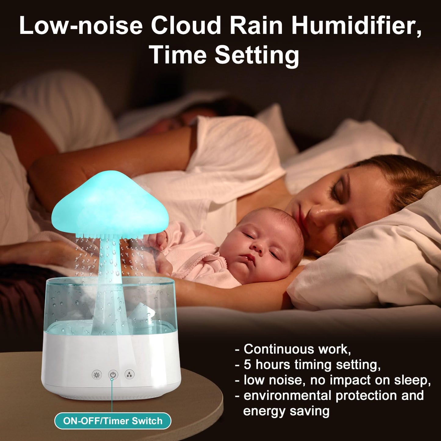 🌱🌧️"CloudGlow Rain Humidifier Lamp"💡🌈