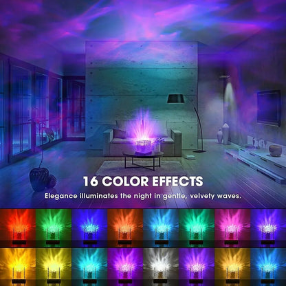 🌊✨ Rotating Water Ripple Light 🌈 (3/16 Colors)