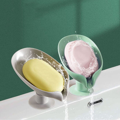 🍃 Leaf Shape Soap Holder Box 🧼🧽