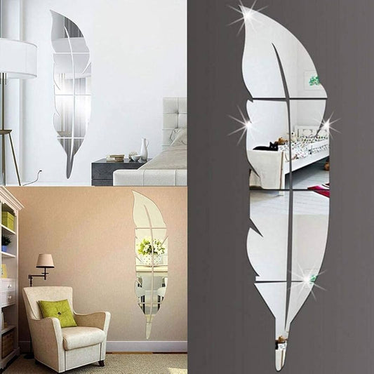 EVENTO 🌿 Acrylic Mirror Leaf | 3D Wall Decor 🪞✨