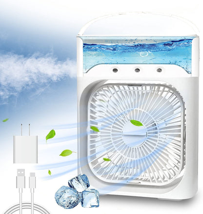 🧊💧🌀 MistyBreeze Fan – 3 Spray Modes | 600ml Tank | Fast Cooling ❄️💨