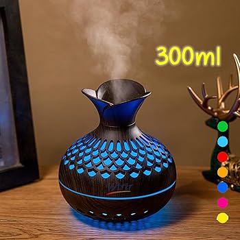 🌲 Wood Grain Aroma Diffuser 🌬️ | 300ml USB Powered 💧