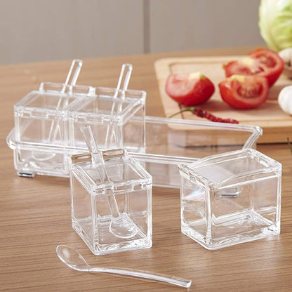 Mini Salt & Pepper Set 🧂✨ (4 pcs with Tray)