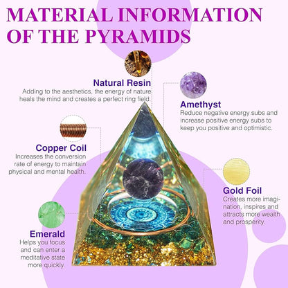 6CM Orgone Pyramid 🔮✨ Peridot Healing 💚 Chakra Energy 🌟 Meditation Tool 🧘‍♀️