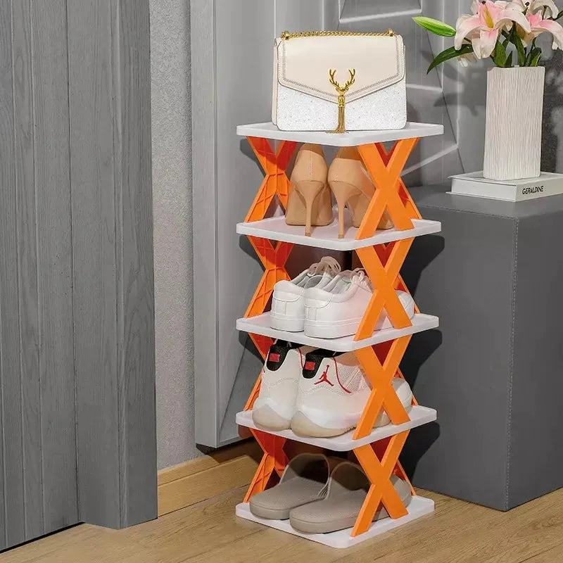 5-Layer Shoe Rack 👟🧢 | Stackable & Versatile 🛠️✨