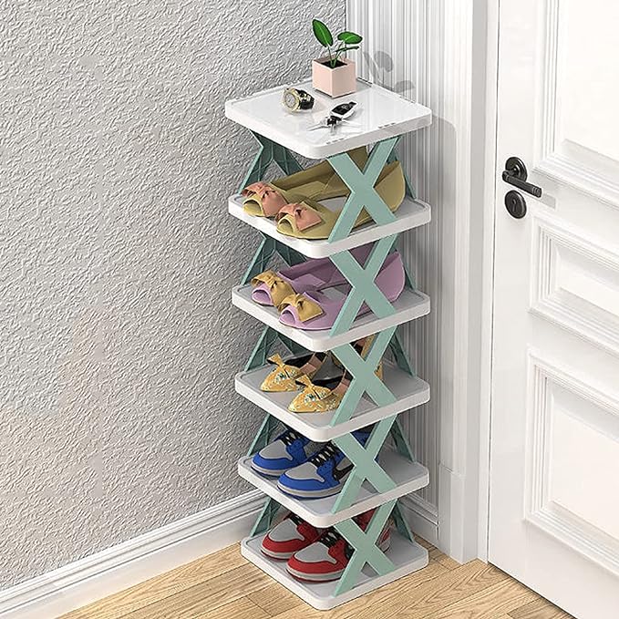 5-Layer Shoe Rack 👟🧢 | Stackable & Versatile 🛠️✨