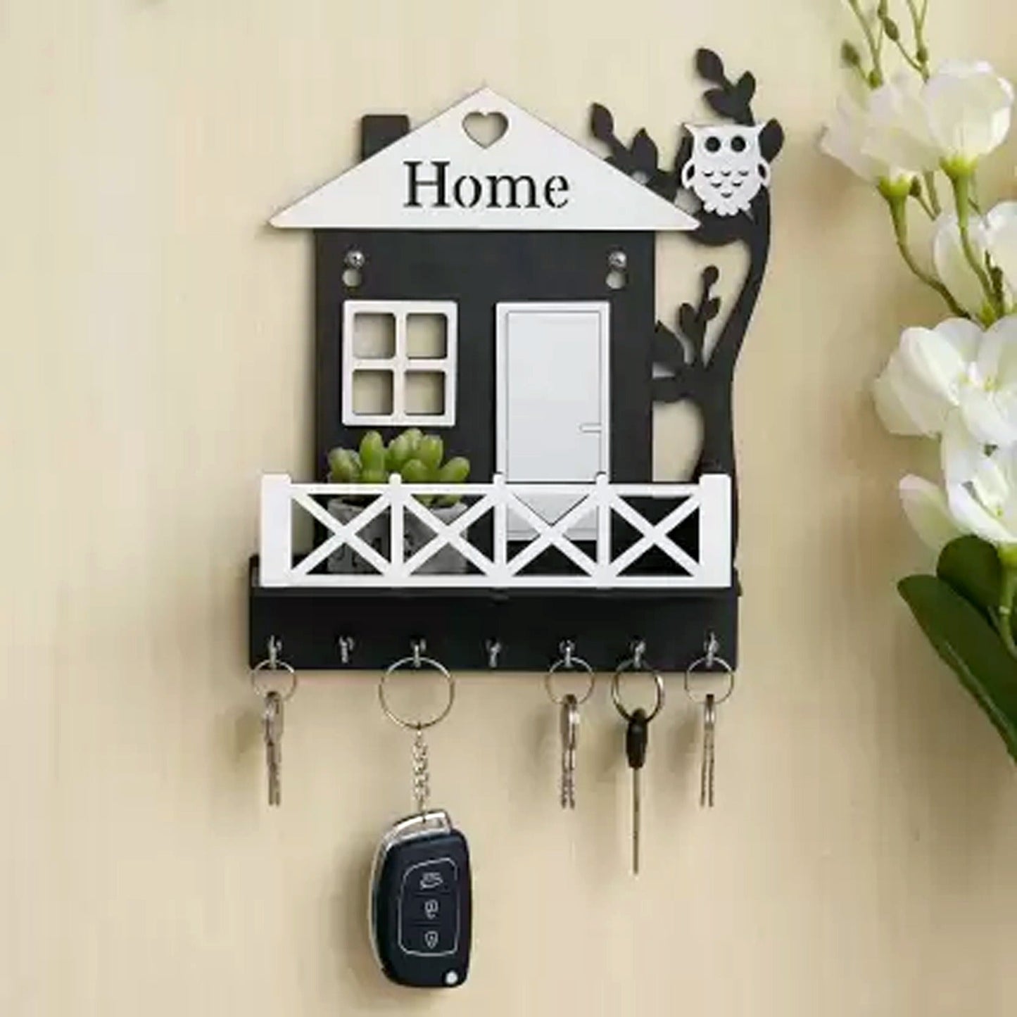 🌳 Wooden Home Tree Key & Mobile Holder 🔑📱 | Home Decor 🏡