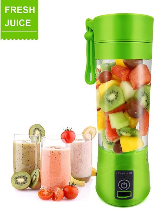 Portable Juicer Blender 🍓🔋 | 6-Blade USB Smoothie Maker 🍹💪 (380ml)