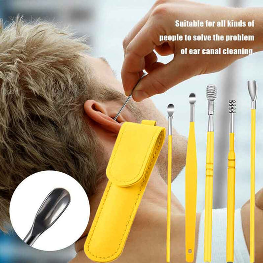 🦻 Ear Wax Cleaning Kit – 6 Pcs Ear Pick Tools 🛠️✨