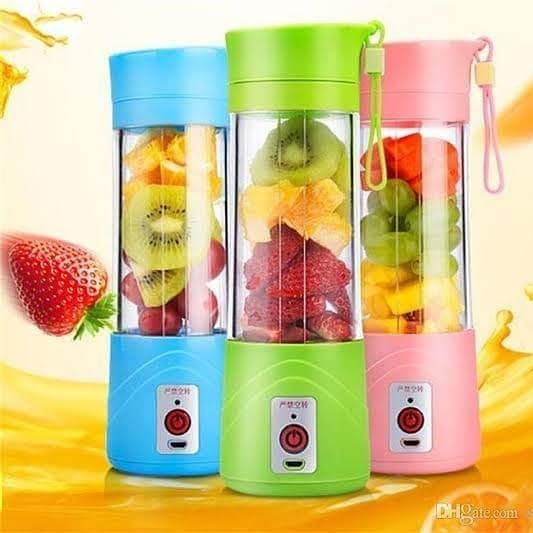 Portable Juicer Blender 🍓🔋 | 6-Blade USB Smoothie Maker 🍹💪 (380ml)
