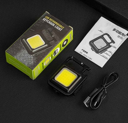 COB Mini Flashlight 🔦 | Keychain Work Light 🔑 | USB Rechargeable 🔌
