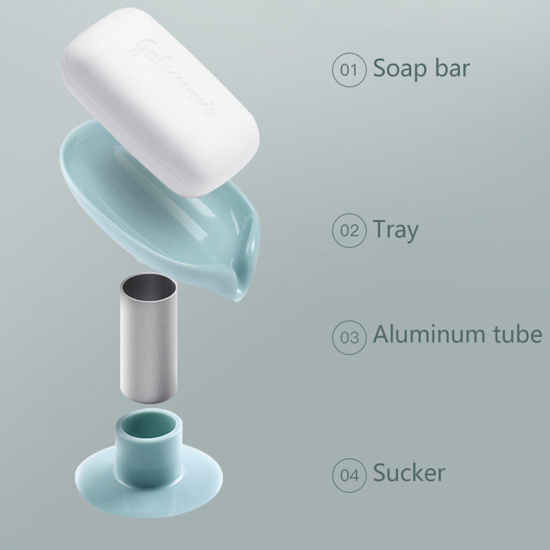🍃 Leaf Shape Soap Holder Box 🧼🧽