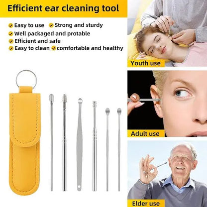 🦻 Ear Wax Cleaning Kit – 6 Pcs Ear Pick Tools 🛠️✨