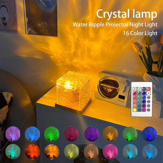 🌊✨ Rotating Water Ripple Light 🌈 (3/16 Colors)
