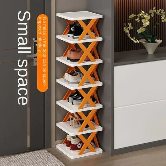 5-Layer Shoe Rack 👟🧢 | Stackable & Versatile 🛠️✨