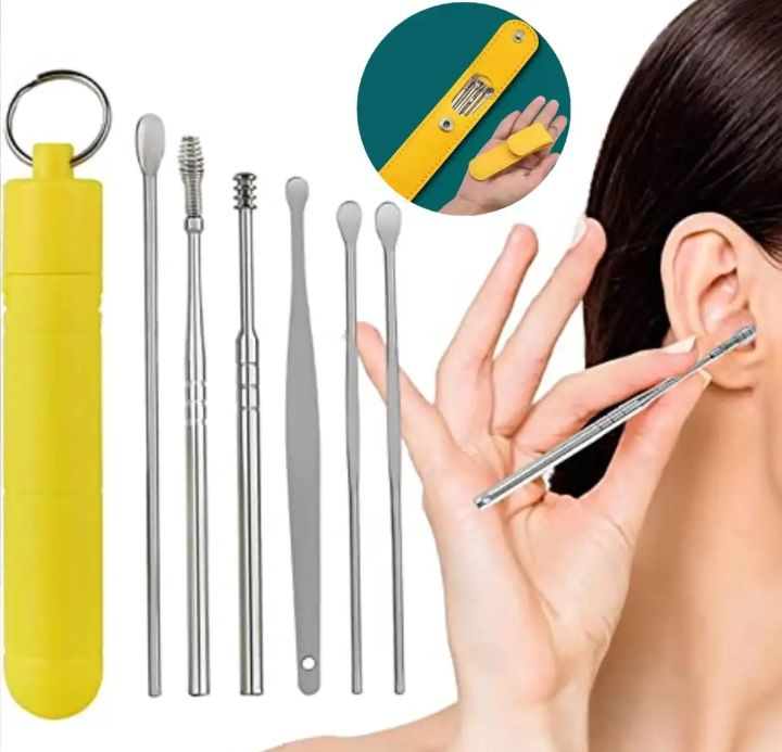 🦻 Ear Wax Cleaning Kit – 6 Pcs Ear Pick Tools 🛠️✨