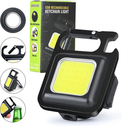 COB Mini Flashlight 🔦 | Keychain Work Light 🔑 | USB Rechargeable 🔌