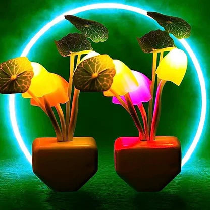 Mushroom Night Light 🍄✨ 3-Color LED 🌈🔆