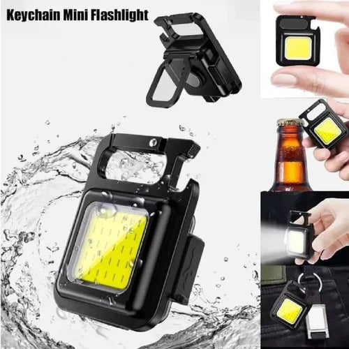 COB Mini Flashlight 🔦 | Keychain Work Light 🔑 | USB Rechargeable 🔌